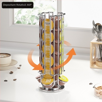 Raft de depozitare pentru capsule de cafea, fier galvanizat, stil european, pentru mașini de cafea, raft de depozitare pentru afișare, raft de cafea simplu pentru biroul de acasă
