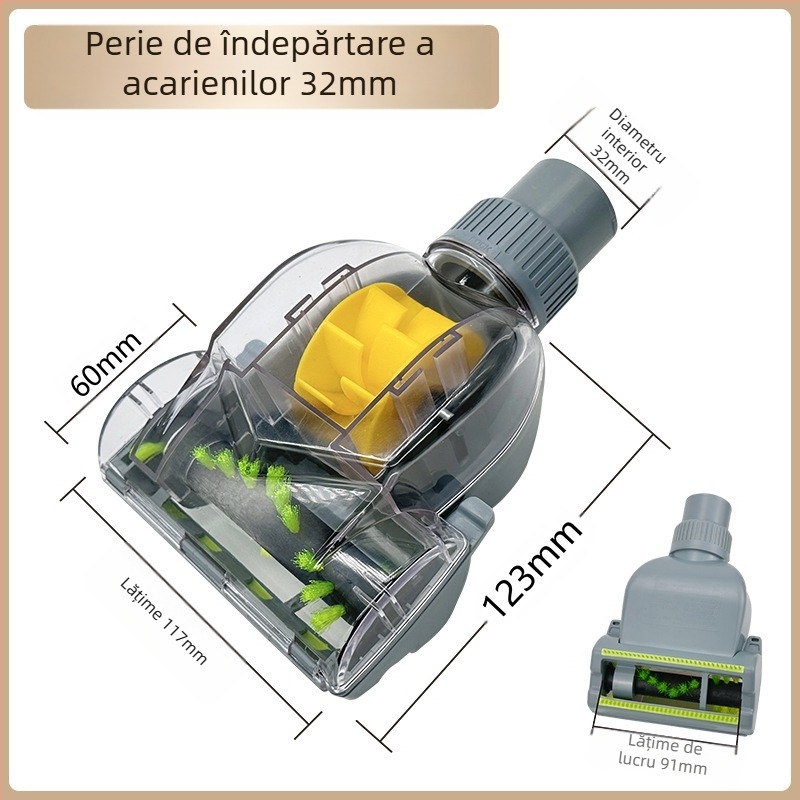 Potrivit pentru accesorii de aspirator de uz casnic Midea Jano, perie de praf, perie antiacarieni, cap de aspirare, perie pneumatică, perie cu rolă 3235