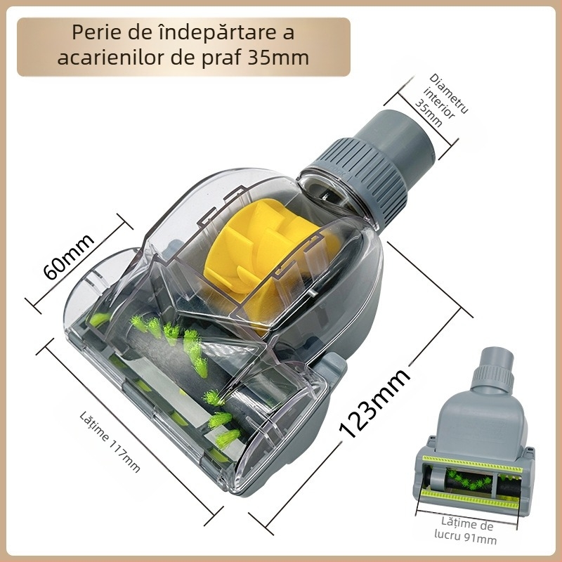 Potrivit pentru accesorii de aspirator de uz casnic Midea Jano, perie de praf, perie antiacarieni, cap de aspirare, perie pneumatică, perie cu rolă 3235