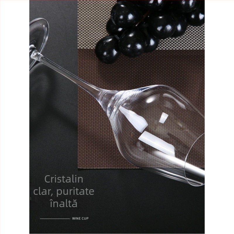 Pahar de vin roșu înclinat, cristal creativ, Burgundy, Bordeaux, set de pahare înalte de șampanie, gata pentru vânzare cu ridicata, stil simplu