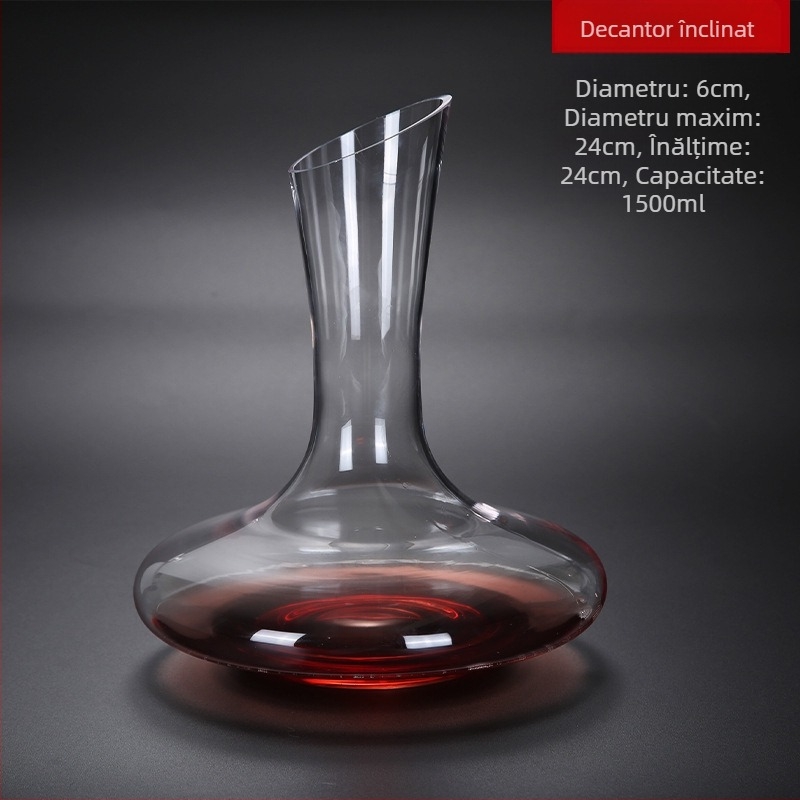 Pahar de vin roșu înclinat, cristal creativ, Burgundy, Bordeaux, set de pahare înalte de șampanie, gata pentru vânzare cu ridicata, stil simplu