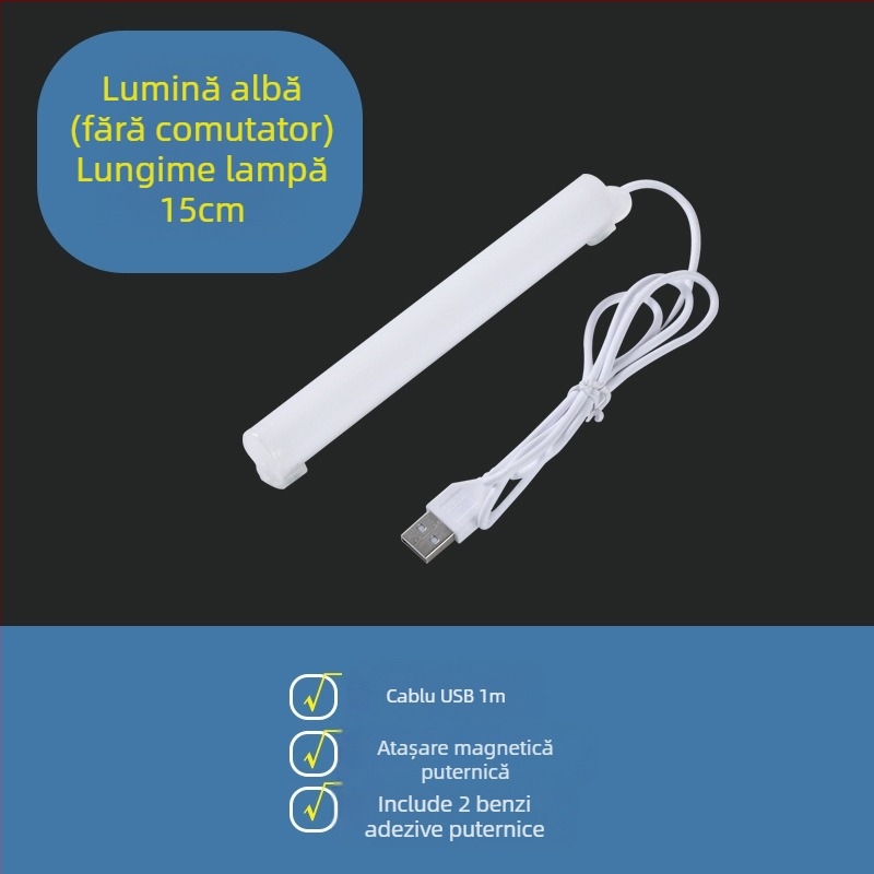 Lampă de citit cu protecție pentru ochi, lampă de birou cu LED, dormitor, cămin studențesc, lampă de noptieră USB, o generație de păr