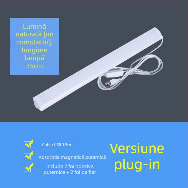 Lampă de citit cu protecție pentru ochi, lampă de birou cu LED, dormitor, cămin studențesc, lampă de noptieră USB, o generație de păr