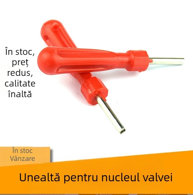 Cheie pentru miezul supapei, cheie pentru supape, cheie pentru supape, cheie americană pentru duze de aer, cheie pentru cameră de aer, instrument de reglare a aerisirii