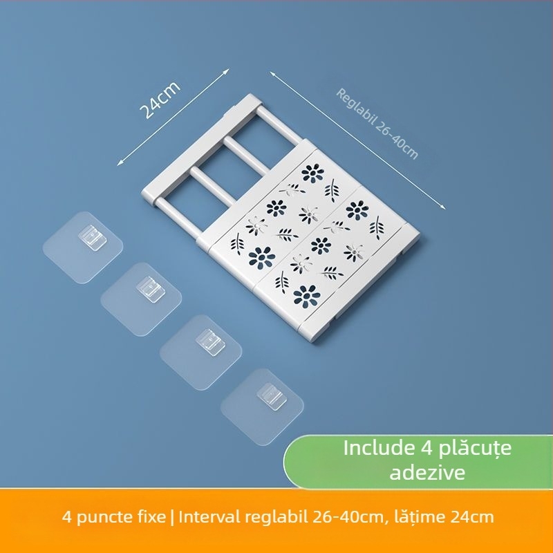 Dulap laminat rack despărțitor fără perforații retractabil rack de depozitare dulap pantofi dulap despărțitor baie bucătărie rack de depozitare