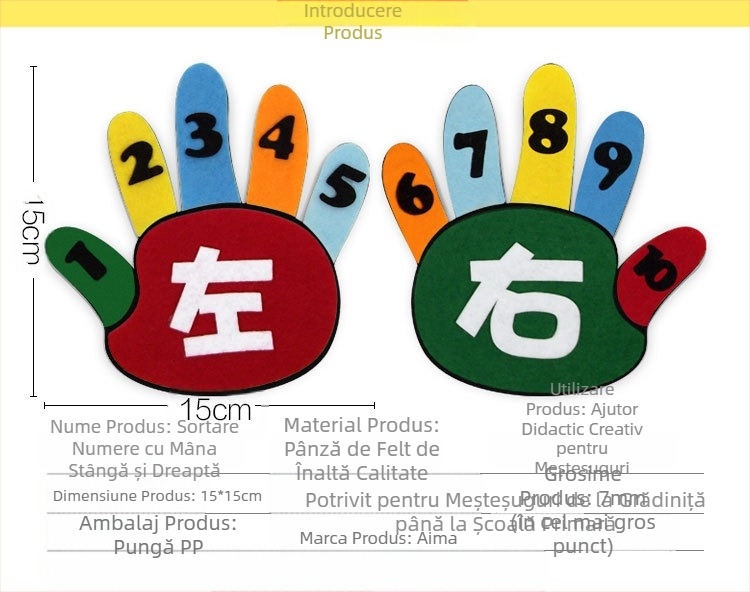 Jucării de colț pentru zona de activități pentru grădiniță, jucării educaționale digitale de casă, materiale didactice din fetru nețesut, lucrate manual