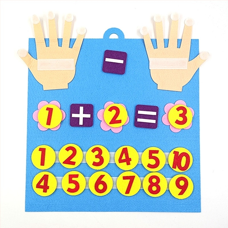 Jucării de colț pentru zona de activități pentru grădiniță, jucării educaționale digitale de casă, materiale didactice din fetru nețesut, lucrate manual