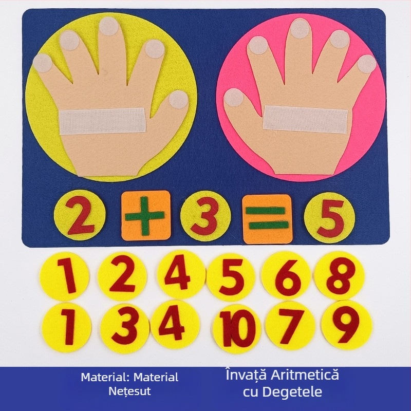 Jucării de colț pentru zona de activități pentru grădiniță, jucării educaționale digitale de casă, materiale didactice din fetru nețesut, lucrate manual