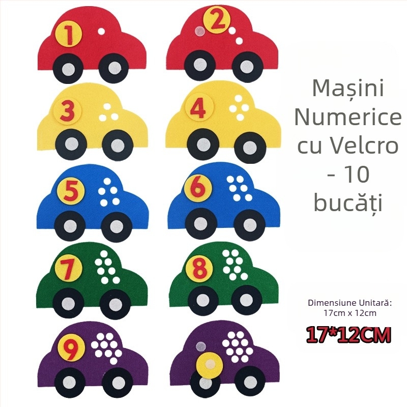 Jucării de colț pentru zona de activități pentru grădiniță, jucării educaționale digitale de casă, materiale didactice din fetru nețesut, lucrate manual