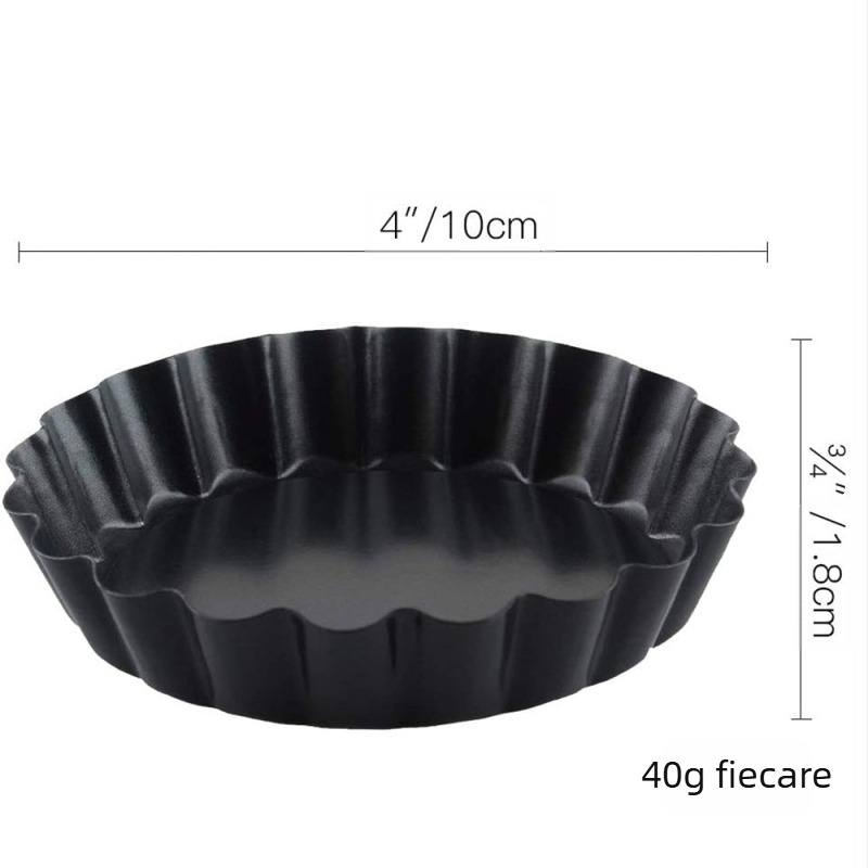 Mucegai de tort cu ouă de 4 inch, potrivit pentru plăcintă cu mere, formă rotundă cu fund viu, dantelă, copt, mini tavă de copt pentru cuptor