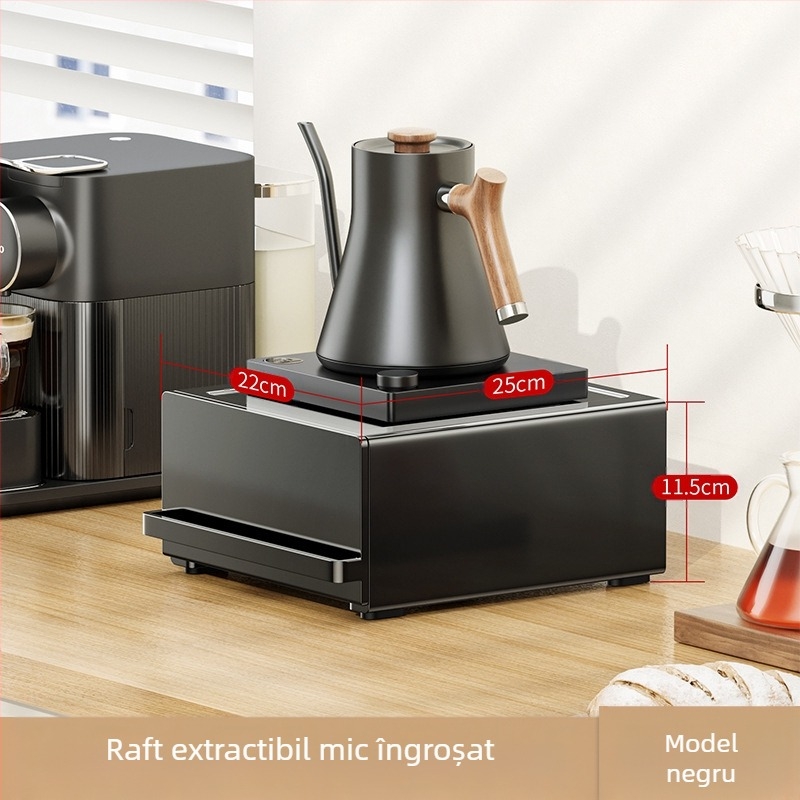 Raft de depozitare pentru aparat de cafea, multifuncțional, pentru fierbător, raft de depozitare extractibil pentru pliculețe de ceai, capsule de cafea, cutie de depozitare