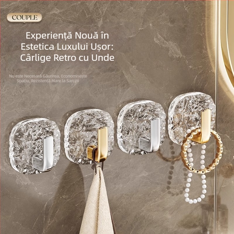 Cârlig de lux ușor pentru ghețar, adeziv puternic, fără sudură, neperforat, pentru pastă de toaletă, cârlig pentru ușă de bucătărie