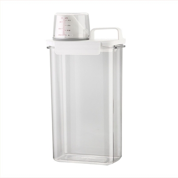 Cutie de depozitare a detergentului de rufe japoneză, rezervor de depozitare a detergentului de rufe transparent, cutie acrilică transparentă, necesități zilnice pentru casă