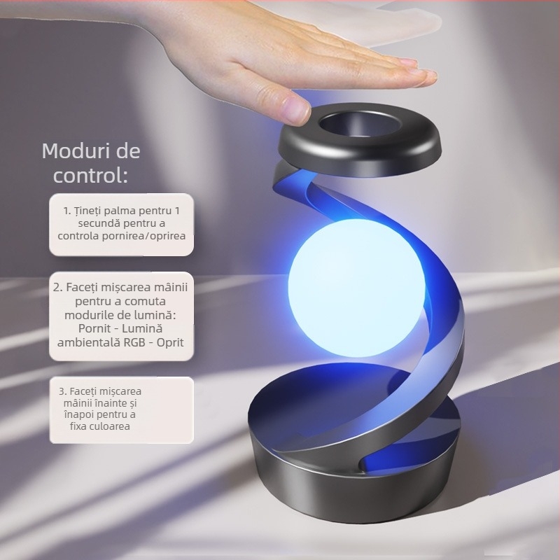 Lampă de birou cu încărcare wireless rotativă nouă, lampă LED, decorare creativă pentru casă, lampă de noptieră cu încărcare wireless pentru telefon mobil