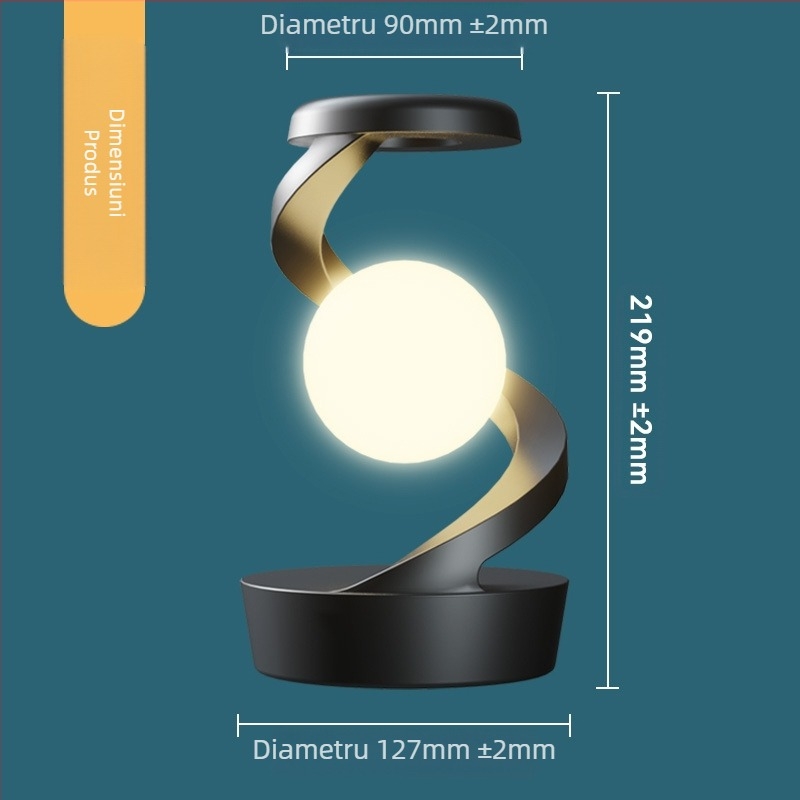 Lampă de birou cu încărcare wireless rotativă nouă, lampă LED, decorare creativă pentru casă, lampă de noptieră cu încărcare wireless pentru telefon mobil