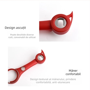Deschizător de sticle din plastic, patru în unu, en-gros, capac răsucit creativ, deschidere bere, deschidere cutii, deschizător de sticle multifuncțional de uz casnic