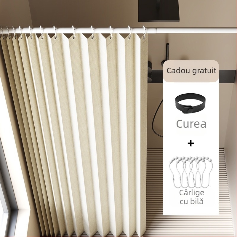 Perdea de duș pliabilă pentru baie, impermeabilă, rezistentă la mucegai, separare umedă și uscată, perdea despărțitoare, perdea de baie, perdea din pânză, perdea de duș de înaltă calitate