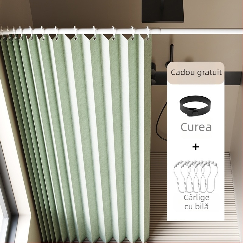Perdea de duș pliabilă pentru baie, impermeabilă, rezistentă la mucegai, separare umedă și uscată, perdea despărțitoare, perdea de baie, perdea din pânză, perdea de duș de înaltă calitate