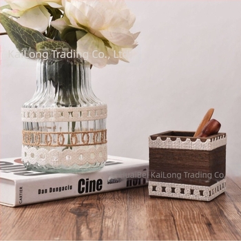 Cană decorativă din ceramică de sticlă cu pastă de in naturală, cu adeziv floral, decupată manual pentru uz personal