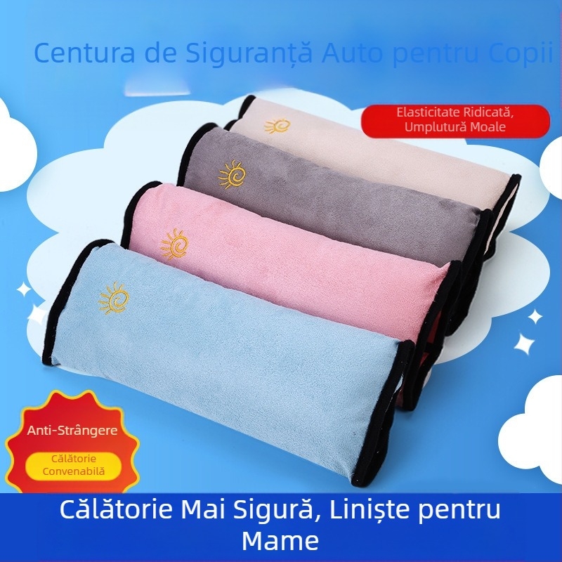 Centură de siguranță auto, umăr, husă de protecție, plush, siguranță pentru copii, reglare a siguranței, desene animate, anti-strecurător, gât auto