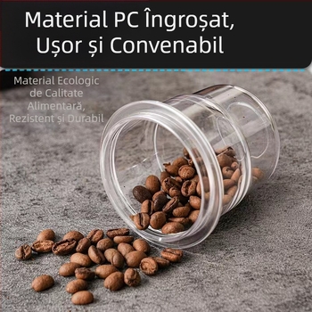 Conector vizual pentru pulbere de aparat de cafea italian, cană de cântărire a boabelor de cafea, conector vizual pentru pulbere din plastic, pulbere anti-zbură, cană de 58 mm