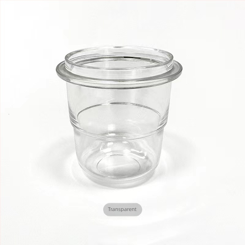 Conector vizual pentru pulbere de aparat de cafea italian, cană de cântărire a boabelor de cafea, conector vizual pentru pulbere din plastic, pulbere anti-zbură, cană de 58 mm