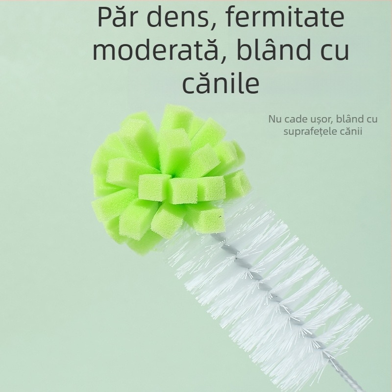 Perie de curățare din polipropilenă pentru magazin de 10 yuani, poate fi agățată, cu cap de burete, perie cu ceașcă, mâner lung, perie pentru oală, necesități zilnice, perie de curățare en-gros