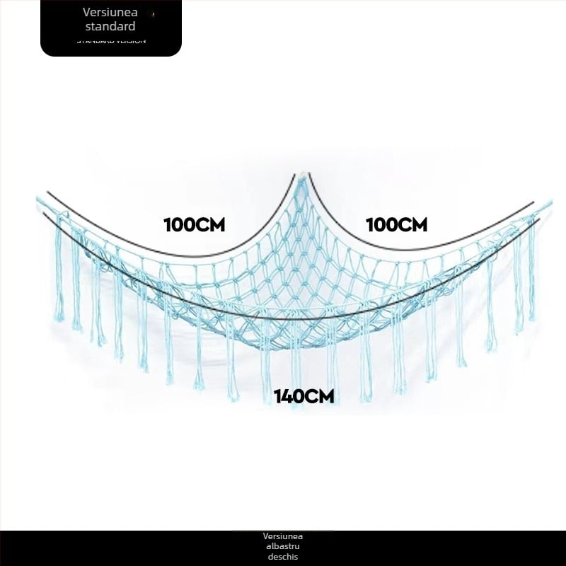 Plasă de hamac pentru jucării, buzunar, țesut manual, plasă de buzunar, jucărie de pluș, colț de depozitare, hamac, buzunar de perete, ciucure, plasă decorativă de buzunar
