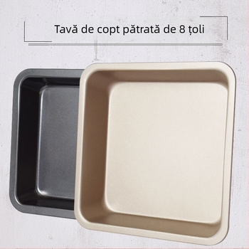 Mucegai de copt antiaderent îngroșat și adâncit 8 inch pătrat copt tavă pizza placă tort rolă mucegai cuptor de uz casnic