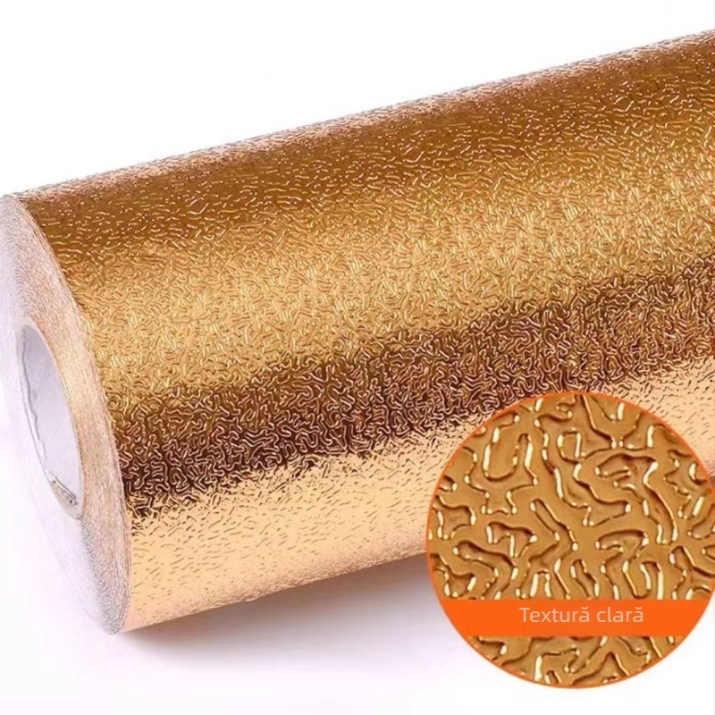 Folie de aluminiu rezistentă la ulei, autocolante de bucătărie, impermeabile, ignifuge, rezistente la temperaturi ridicate, autoadezive, hârtie, folie de staniu, rezistente la umiditate, autocolante de perete