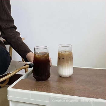 Cana de sticlă, Cana pentru băuturi reci, Cana pentru băuturi, Cana pentru cafea cu gheață, Cana pentru latte, Cana simplă pentru suc, Cafea rece americană la modă, en-gros