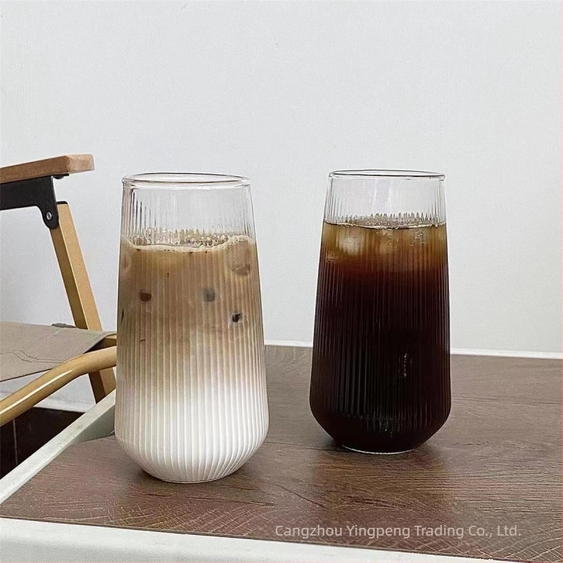 Cana de sticlă, Cana pentru băuturi reci, Cana pentru băuturi, Cana pentru cafea cu gheață, Cana pentru latte, Cana simplă pentru suc, Cafea rece americană la modă, en-gros