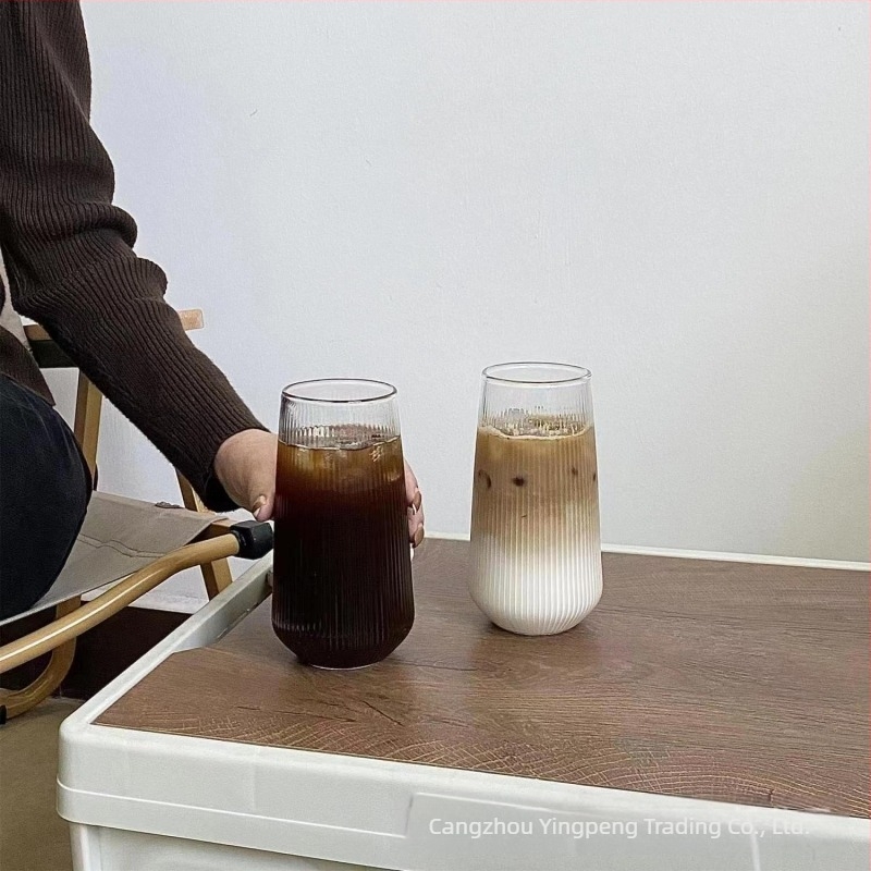 Cana de sticlă, Cana pentru băuturi reci, Cana pentru băuturi, Cana pentru cafea cu gheață, Cana pentru latte, Cana simplă pentru suc, Cafea rece americană la modă, en-gros