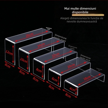 Raft de afișare acrilic, îngroșat, transparent, pentru pantofi, cutie blind, cu bule, Ma Doll, raft de depozitare portabil, în formă de U, raft de depozitare