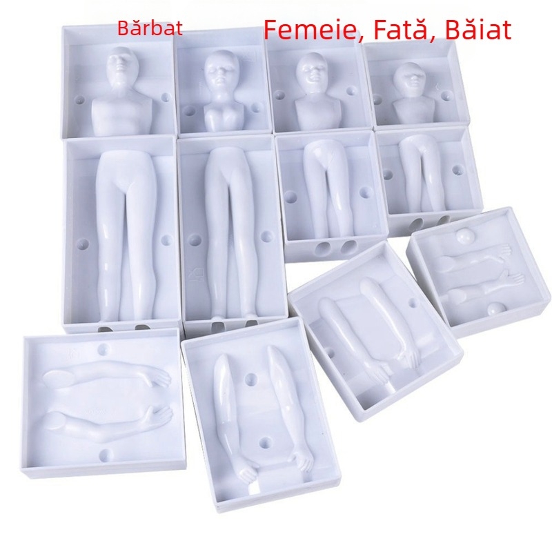 Bărbat, Femeie, Fetiță, Băiețel, Corp uman, Decorare tort fondant, Mucegai de turnare opp