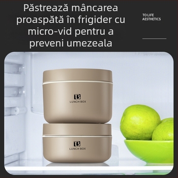 Cutie de prânz izolată din oțel inoxidabil 304, cutie de prânz pentru angajați de birou, bol cu supă și orez, cutie de prânz cu încălzire specială cu microunde pentru studenți