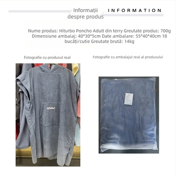 Hiturbo Pelerina de baie cu uscare rapidă, halat de baie pentru plajă, scufundări, surfing, pelerină caldă, absorbant de apă, uscare rapidă, rezistentă la vânt și soare