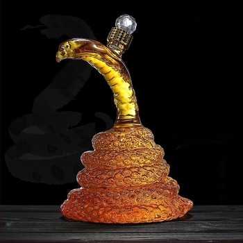Sticlă de vin din sticlă borosilicată în formă de șarpe Decantor Sticlă de vin roșu