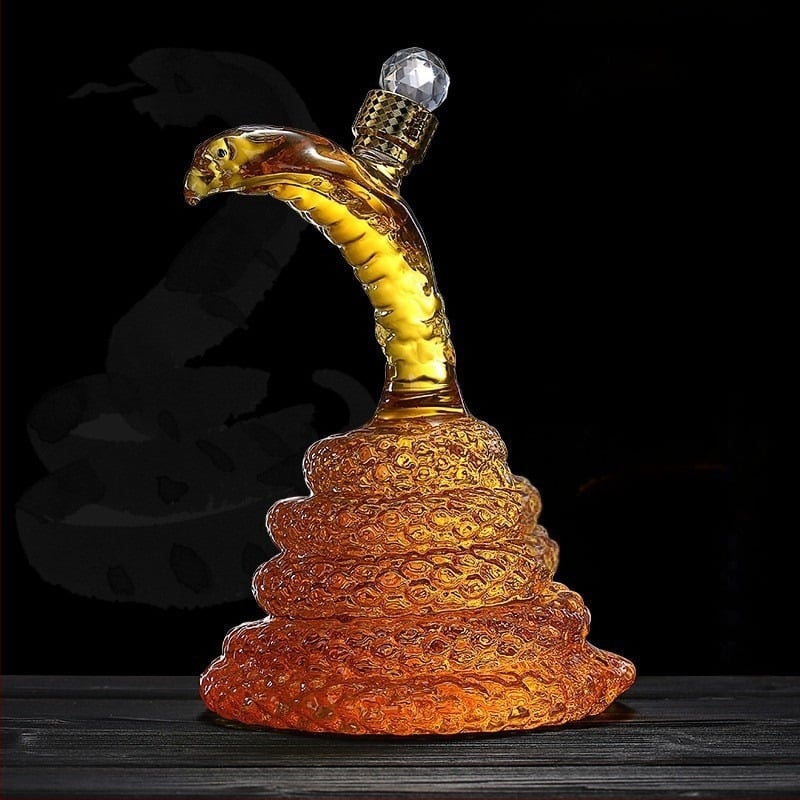 Sticlă de vin din sticlă borosilicată în formă de șarpe Decantor Sticlă de vin roșu