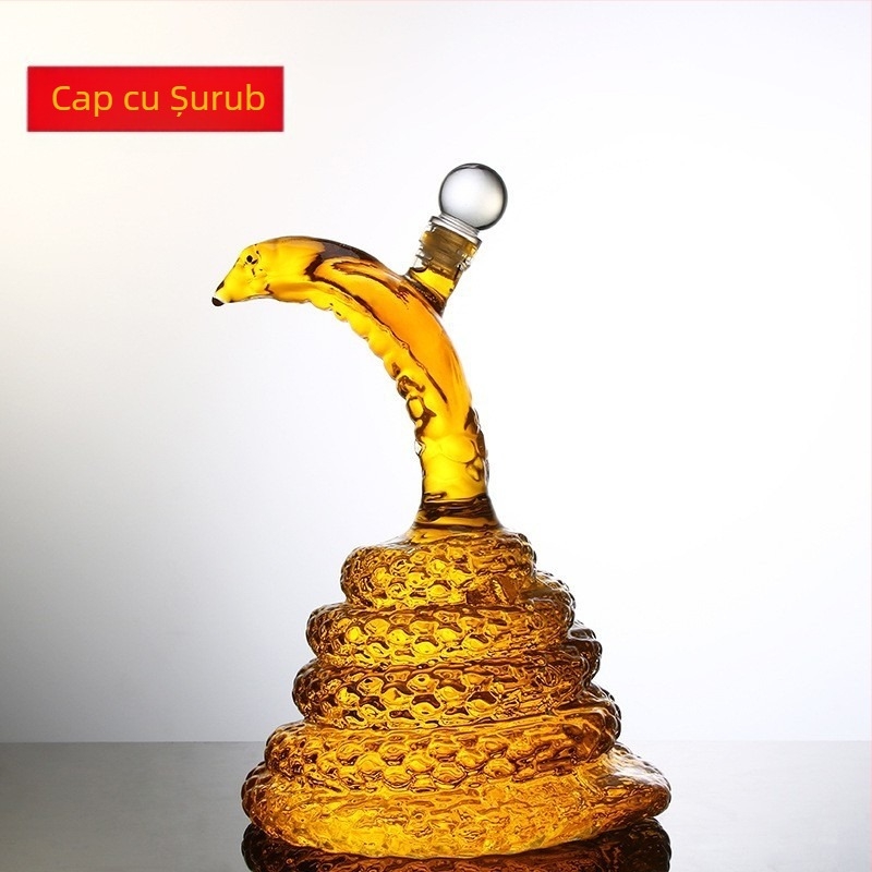 Sticlă de vin din sticlă borosilicată în formă de șarpe Decantor Sticlă de vin roșu