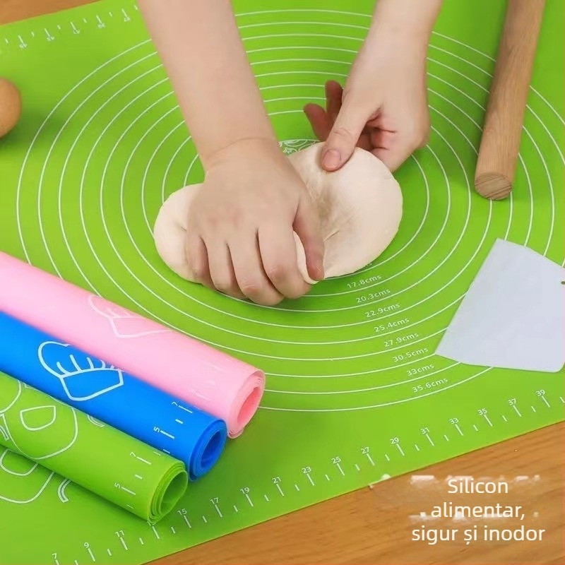 Silicon îngroșat, covor alimentar, frământat, covor mare de bucătărie și covor de suprafață, silicon și panou de tăiere
