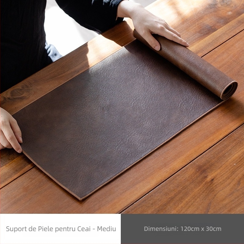 Modern Chinoiserie impermeabil din piele ceai mat Zen simplu din piele impermeabilă față de masă de ceai uz casnic steag de masă uscat tavă de ceai mat