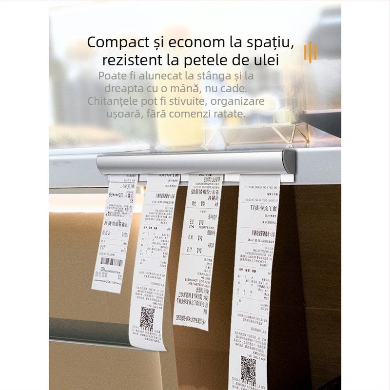 Clemă mică pentru bilete, suport pentru listă de cărți de bucătărie, suport pentru bilete la pachet, din aliaj de aluminiu, cu o singură clemă de bucătărie