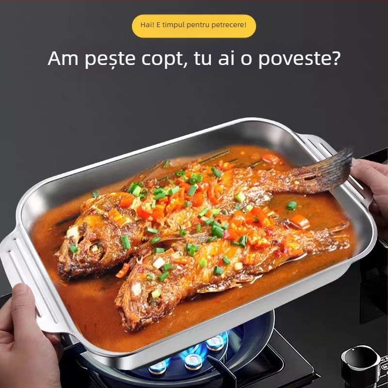 Oțel inoxidabil pentru grătarul de pește, aragaz dreptunghiular de uz casnic, plită cu inducție, oală specială, tavă coreeană, placă de copt, placă de grătar de pește