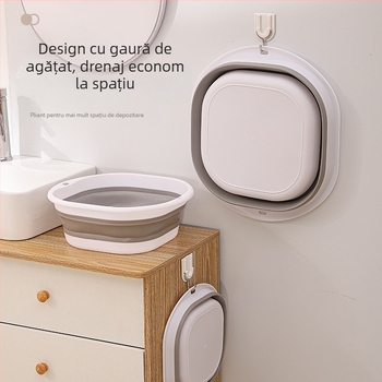 Lavoar pliabil, dreptunghiular, pentru dormitor, pentru studenți și copii, pentru spălarea feței, portabil, pentru călătorii, cu compresie, pentru apă