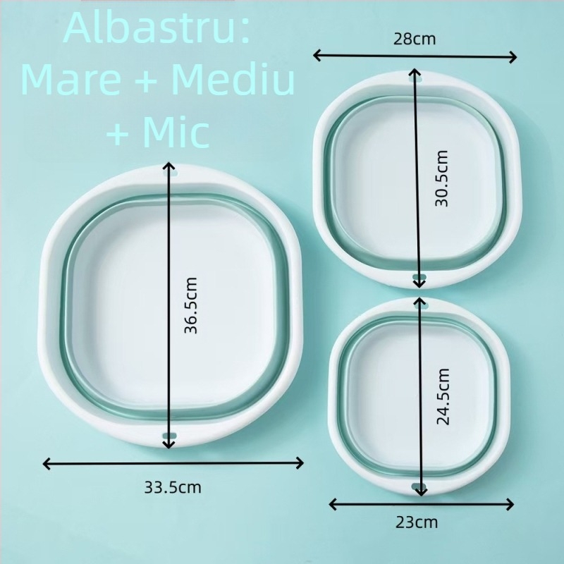 Lavoar pliabil, dreptunghiular, pentru dormitor, pentru studenți și copii, pentru spălarea feței, portabil, pentru călătorii, cu compresie, pentru apă