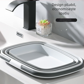 Coș de depozitare pliabil pentru baie, curățenie, coș de depozitare pentru mașină, picnic în aer liber, coș de mână pentru uz casnic, bucătărie, coș de spălat legume