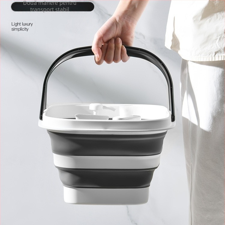 Coș de depozitare pliabil pentru baie, curățenie, coș de depozitare pentru mașină, picnic în aer liber, coș de mână pentru uz casnic, bucătărie, coș de spălat legume
