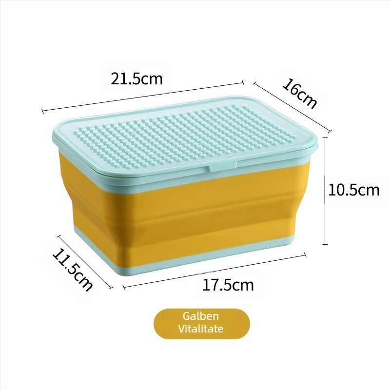 Capac pentru cutie de depozitare pentru jucării Lego, poate fi cusut, cutie de depozitare pliabilă, cutie de depozitare din silicon asortată cu culori