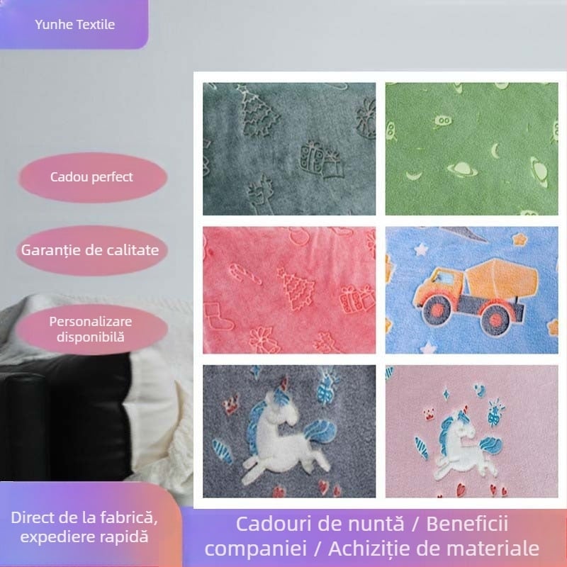 Pătură luminoasă din flanel, imprimare, patru anotimpuri, pătură pentru pauza de prânz la birou, pătură pentru genunchi, șal, pătură cadou de mână